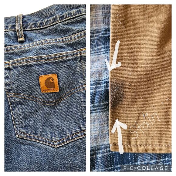 Carhartt Relaxed Straight Lined Jeans Style #274127 Men's 38x32 - Picture 7 of 8